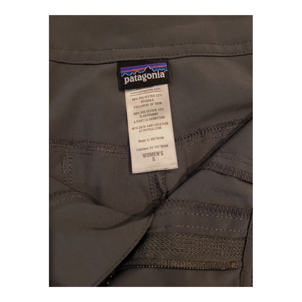 Patagonia Grey Capri Hiking Pants Sz 8 - Picture 4 of 4